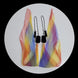 Bent over rainbow colours Scarf Poi