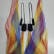 Close up of Rainbow colours Scarf Poi