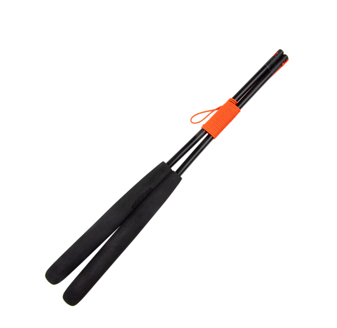 Juggle Dream Superglass Coloured Diabolo Handsticks - all black colour