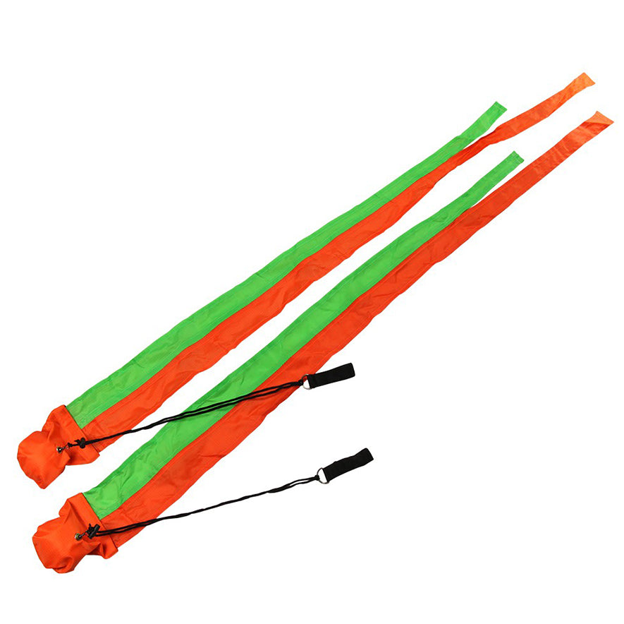 Juggle Dream Tail Poi full length - green/ orange colour