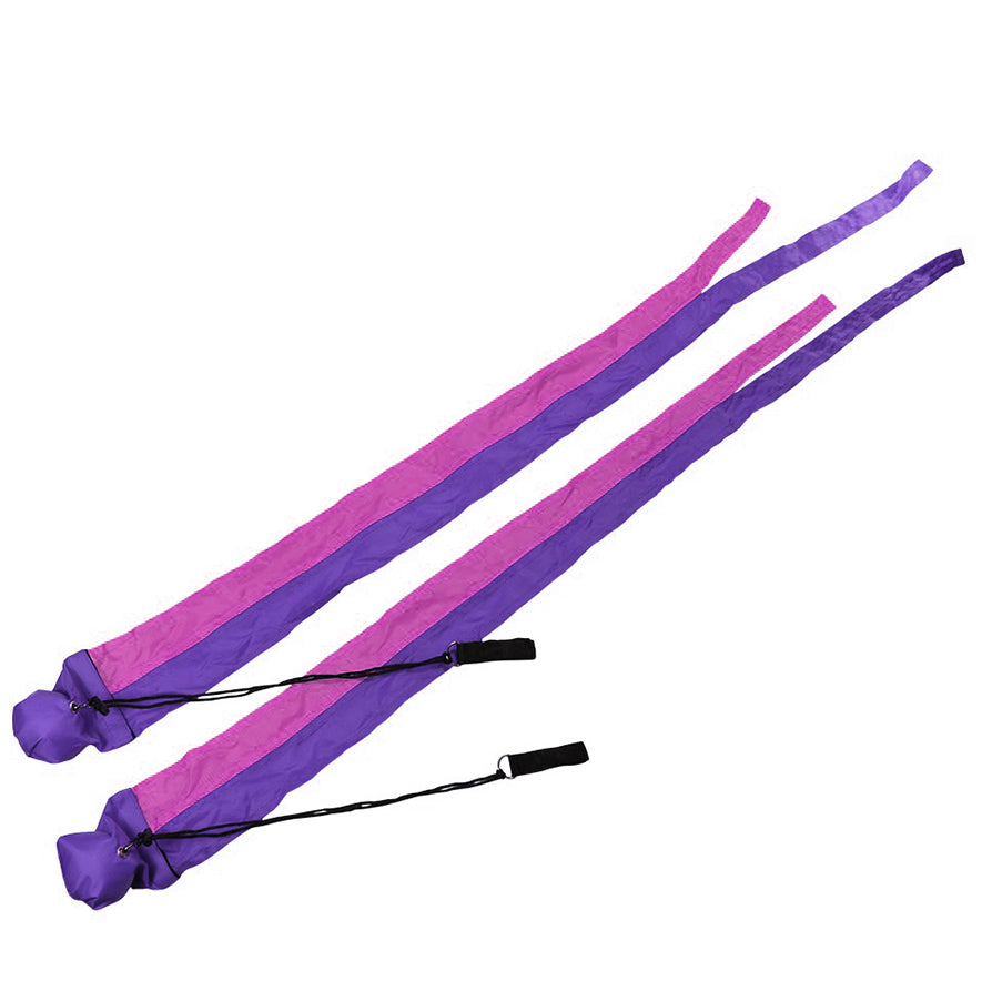 Juggle Dream Tail Poi full length - pink/purple colour