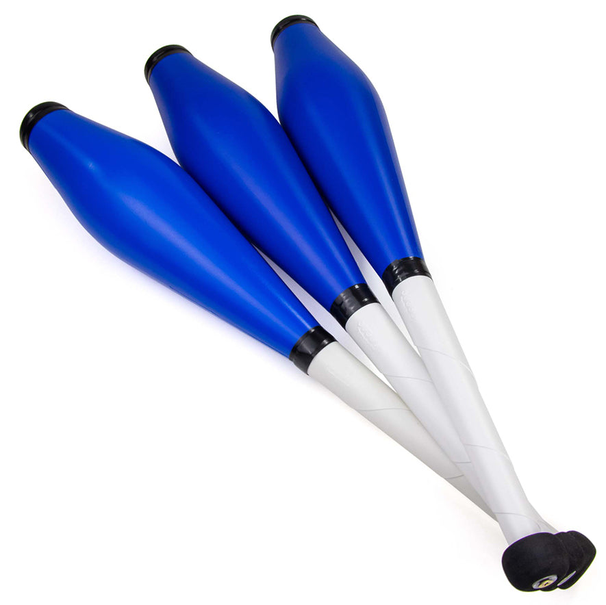 Three Juggling Clubs of blue colour