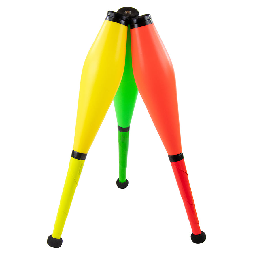 Juggle Dream Trainer Juggling Clubs standing on knobs - UV  colours