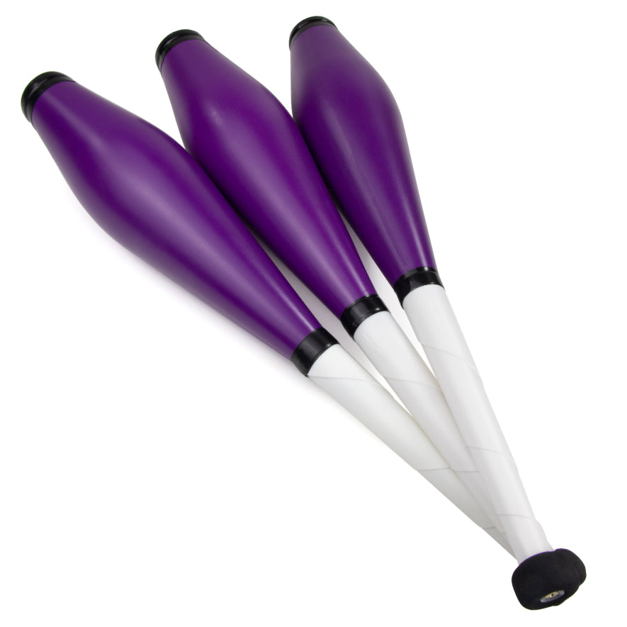Three Juggling Clubs of purple colour