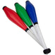 Three Juggling Clubs of red, green and blue colour