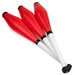 Three Juggling Clubs of red colour