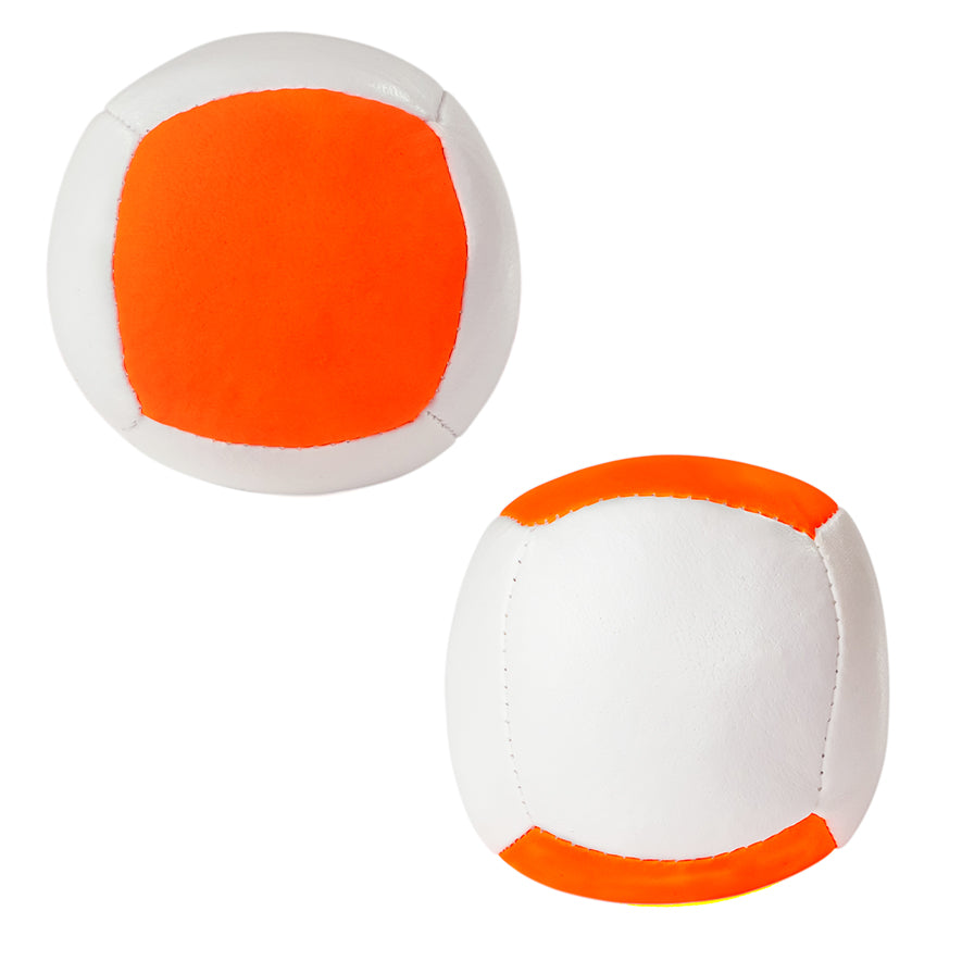 Juggle Dream UV Spot Sport Juggling Ball 110gram - two sides - orange/white colour 