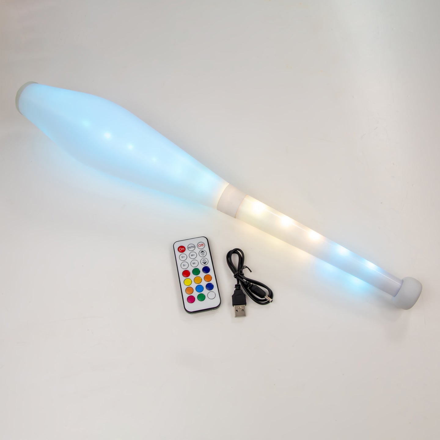 LED Color-Changing Light Club with Remote Control and USB Charging Cable