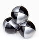 Juggle Dream Set of 3 Professional Juggling Balls - silver/black colours