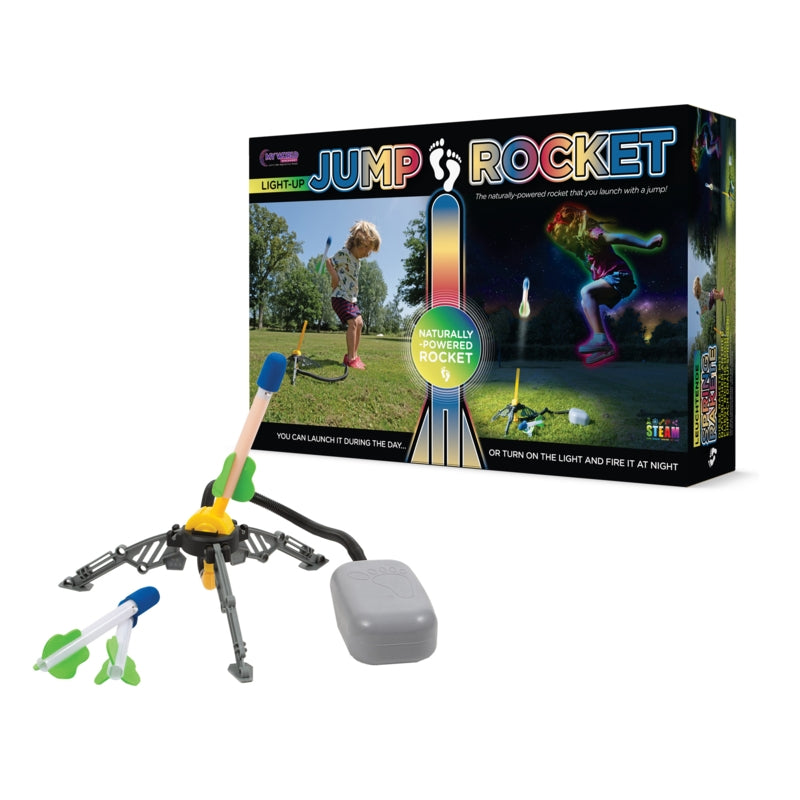 Air Power :d Rockets Light-Up Stomp Rocket Launcher: Air Powered Outdoor Fun (3 Rockets)