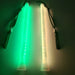 PoiStix Pro glowing in the dark with green and yellow colours