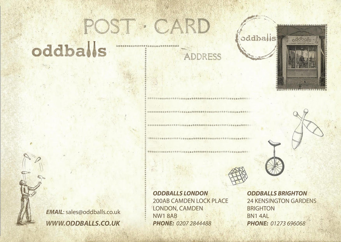 Oddballs Postcard back side