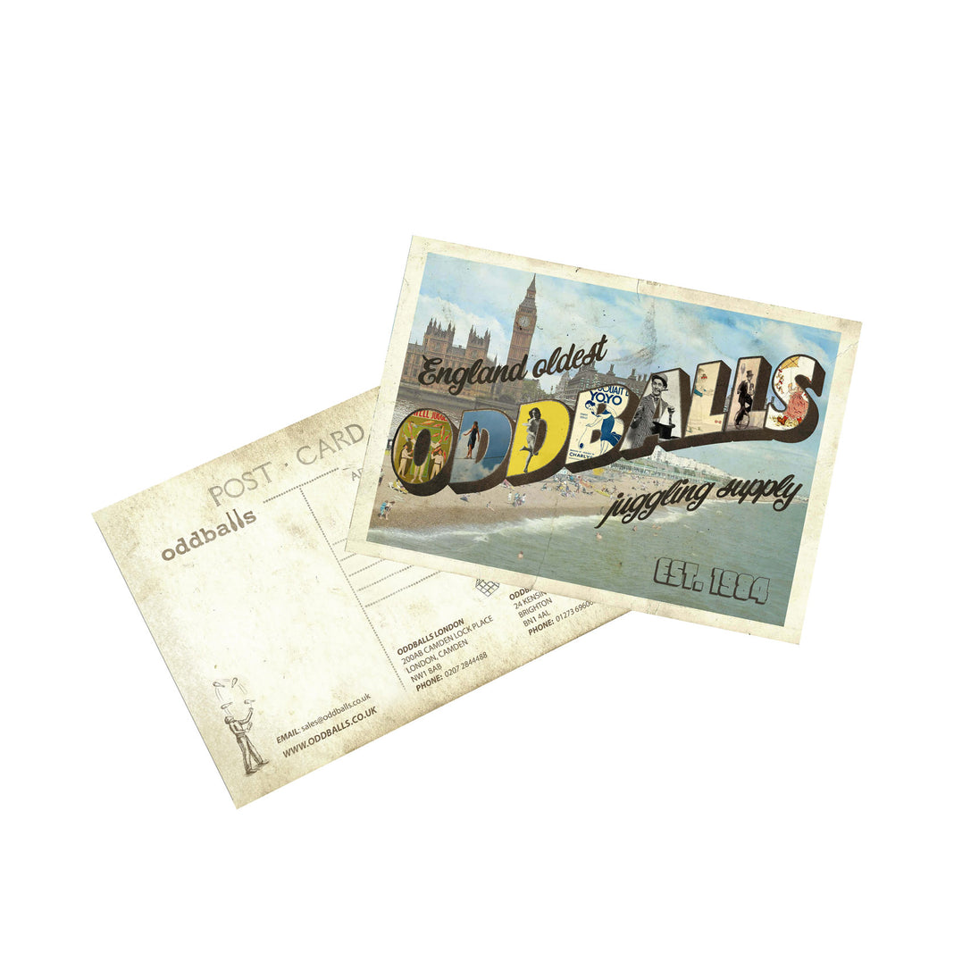 Oddballs Postcard front and back side