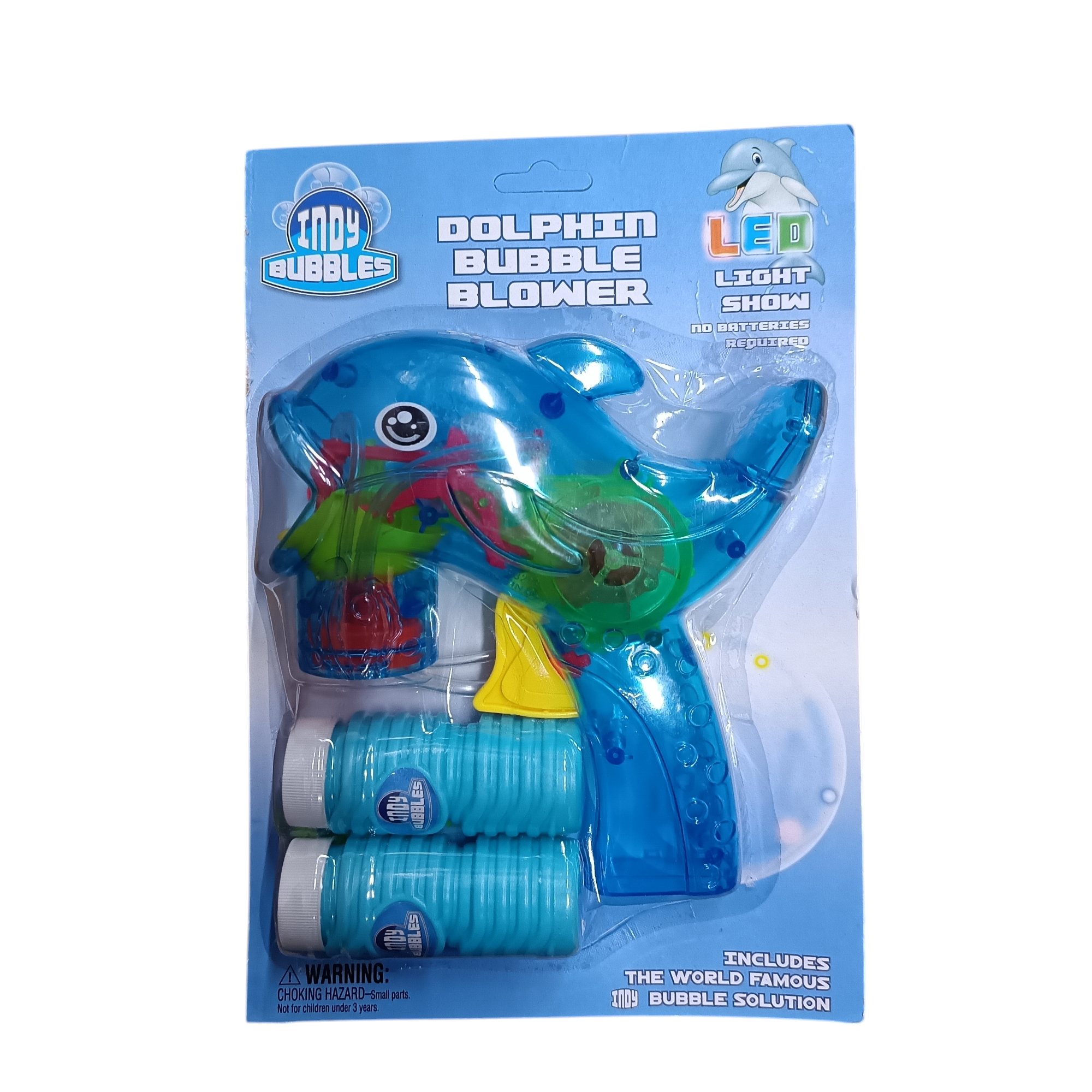 Indy Dolphin Bubble Gun - Blue - Bargain Basement