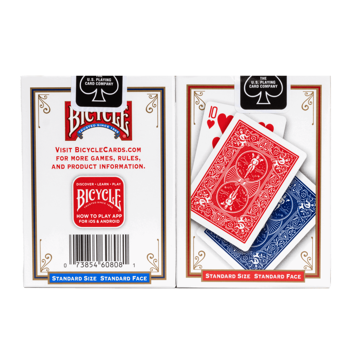 Bicycle Rider Back Playing Cards, Standard Index, Red and Blue 2-pack