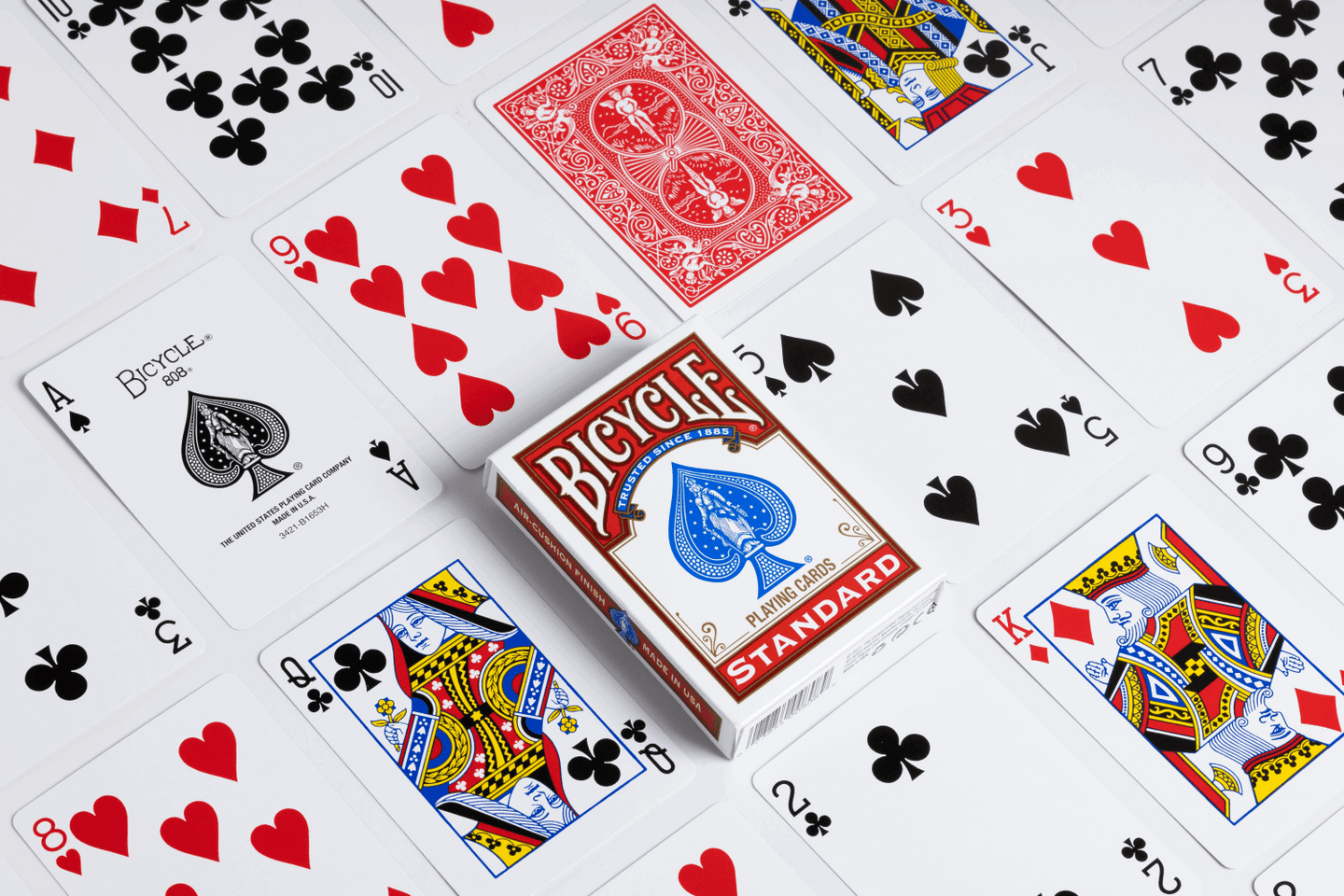 Bicycle Rider Back Playing Cards, Standard Index, Red and Blue 2-pack