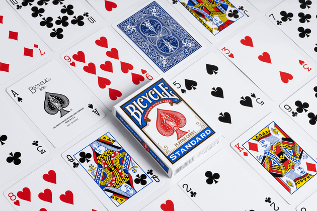 Bicycle Rider Back Playing Cards, Standard Index, Red and Blue 2-pack