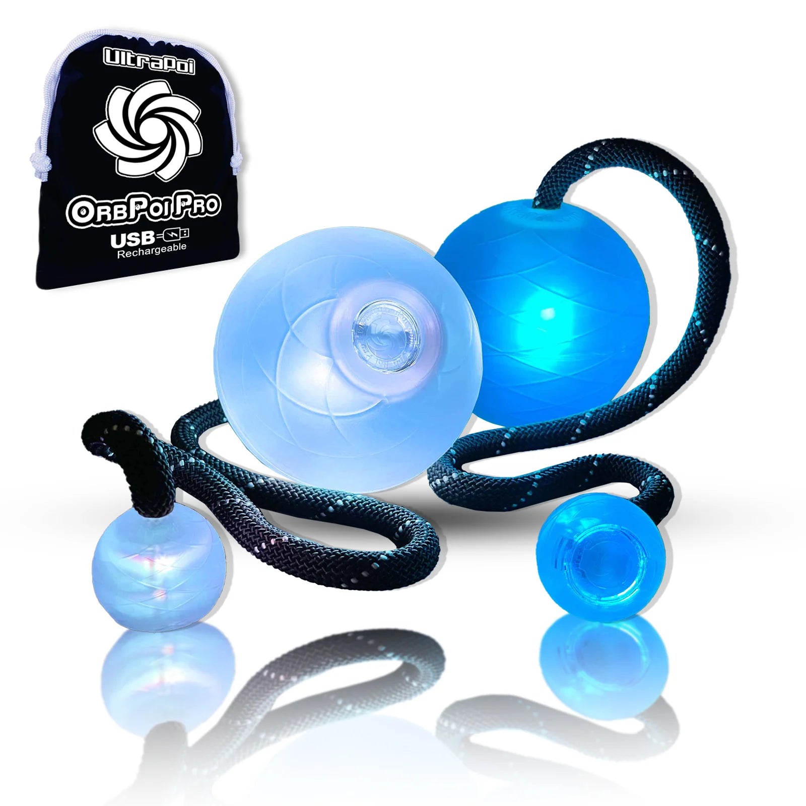 Ultra Poi Ropes UltraPoi | Orbpoi Pro with LED Ultraknob Pro