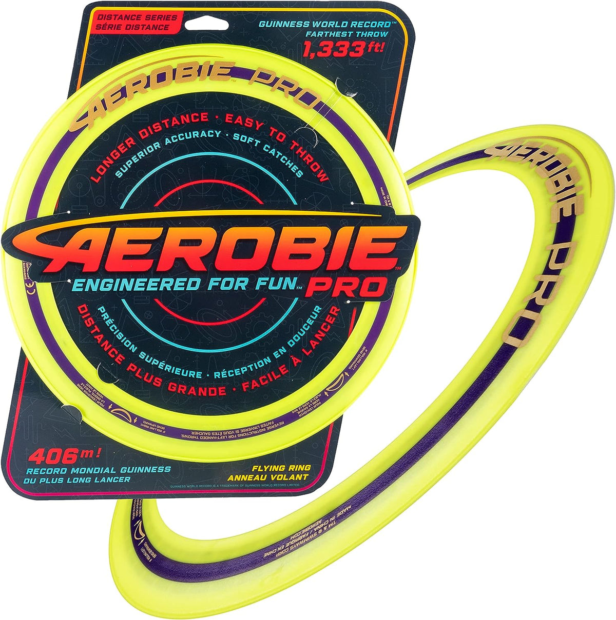 Aerobie Pro Ring - Disque De Lancer 33 Cm - Vol Stable Et Précis, Idéal Pour Jeux Extérieurs