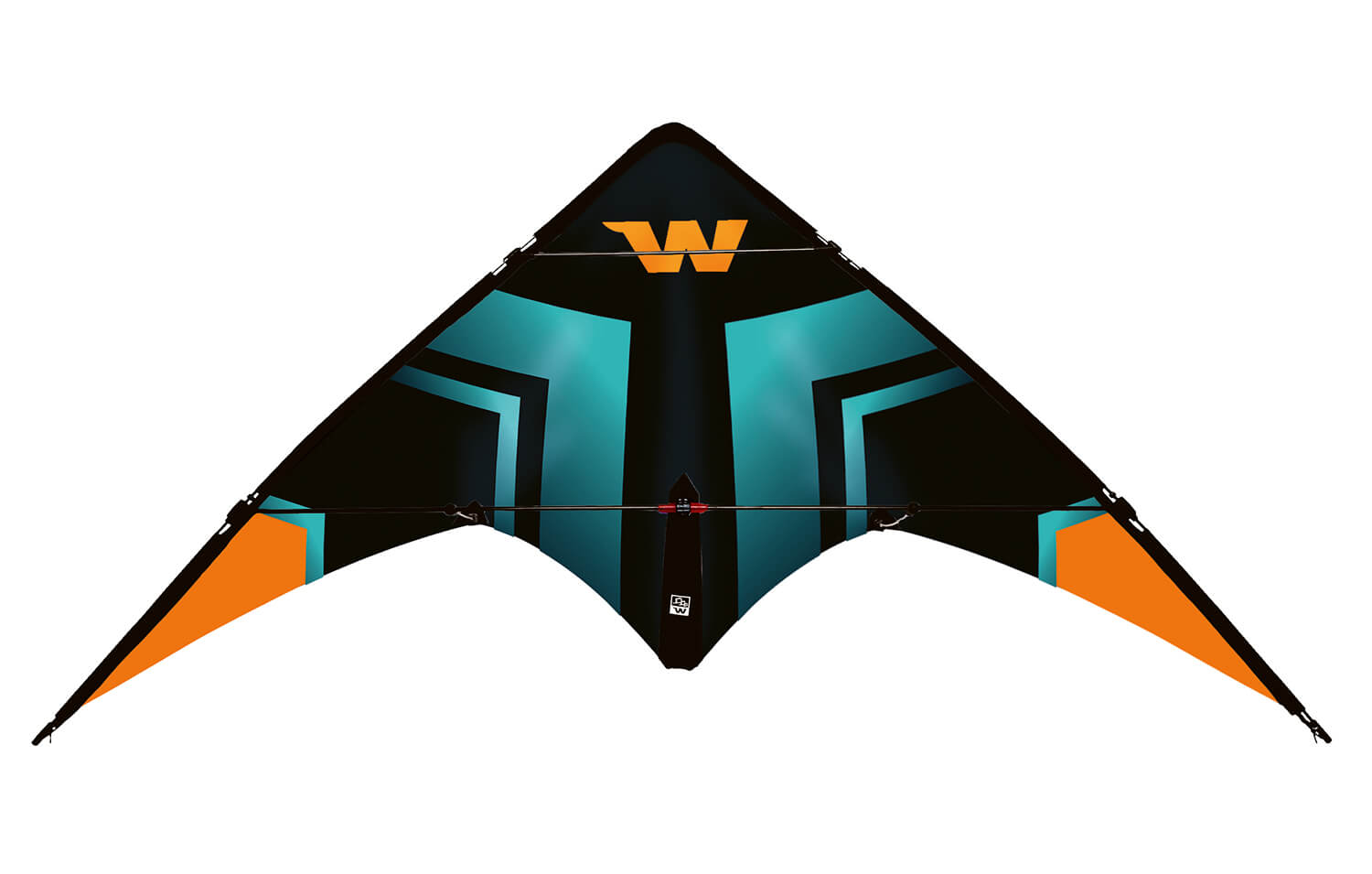 Wolkensturmer Fancy Kite Delta Two-Lined Traditional Flying Stunt Kite - Turquoise -130cm