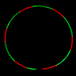 Spinning LED Hoop in a  faster colours changing mode