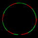 Spinning LED Hoop in a  faster colours changing mode