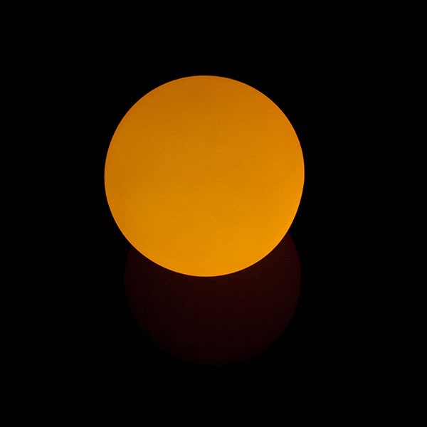 LED Contact Ball glowing in orange