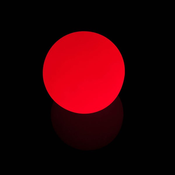 LED Contact Ball glowing in red