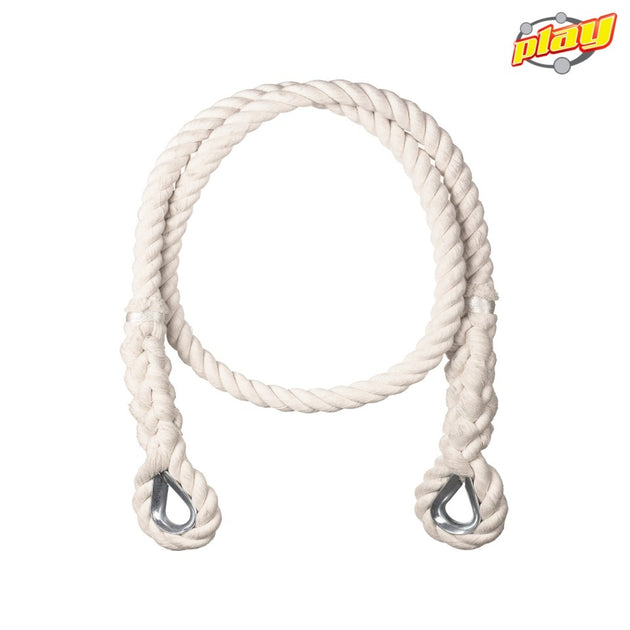 100% COTTON ROPE DIAMETER 25 mm WITH GALVANIZED STEEL THIMBLES - Length : 2 mt