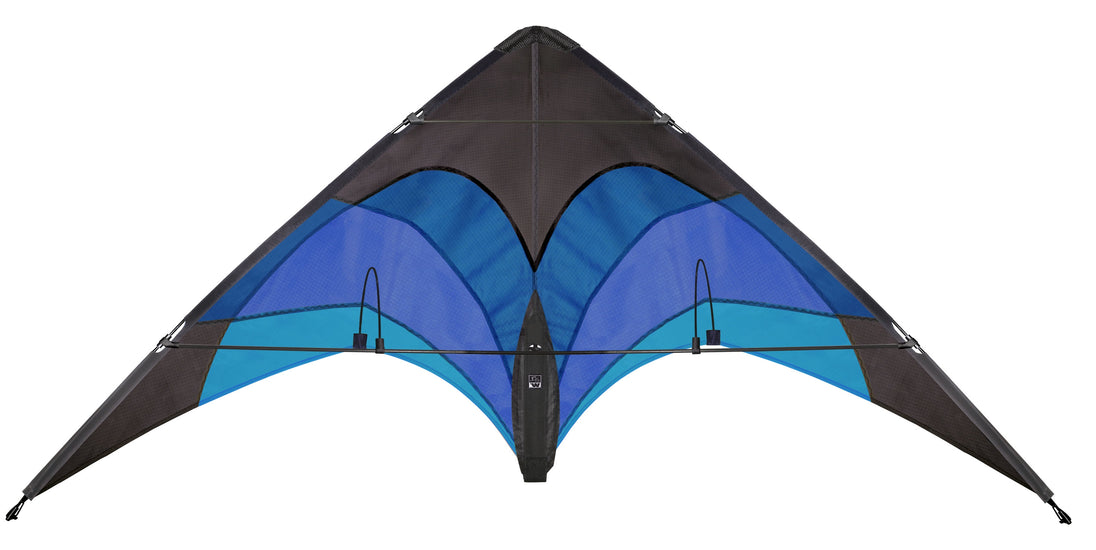 Wolkensturmer | Flip Kite - Blue - Delta Two-Lined Traditional Flying Stunt Kite -140cm