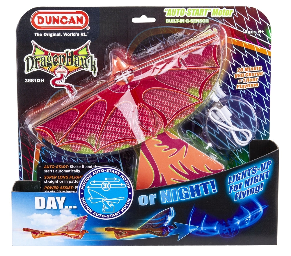Duncan Dragon Hawk Light-Up Flying Bird - Glider - w/ Power Assist 