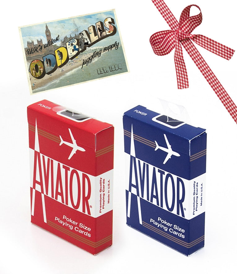 Aviator Playing Card Deck and Oddballs Postcard