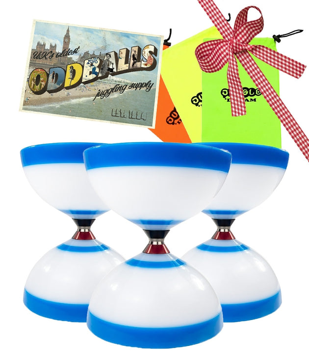 3 pc HyperSpin Superb Bearing Axle Diabolo, Juggle Dream Bag (Medium) and Oddballs Postcard