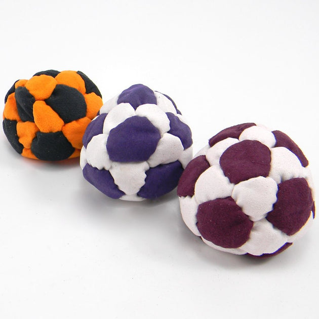Oddballs Sand Filled Footbags - 32 panel - orange/ black, purple/ white, magenta/ white colours
