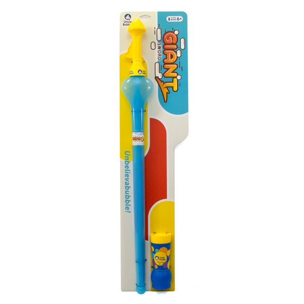 Uncle Bubble Unbelievabubble Sword - Large - (Round Knob) - Blue & Yellow