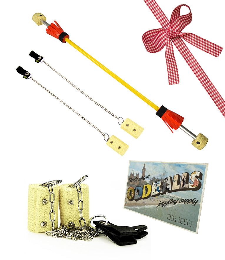 JD 65mm Fire Poi - JD Fire Flower Devil Stick - Postcard - RRP - £47.98