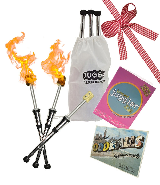 3 Juggle Dream Pulsar Fire Juggling Torch - POSTCARD - BAG - DVD - RRP £75.97