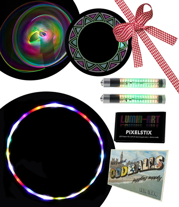 JD Aurora Pro LED Hoop  86cm - JD Luminart Pixel Sticks LED Pattern Poi - POSTCARD - RRP-£319.97