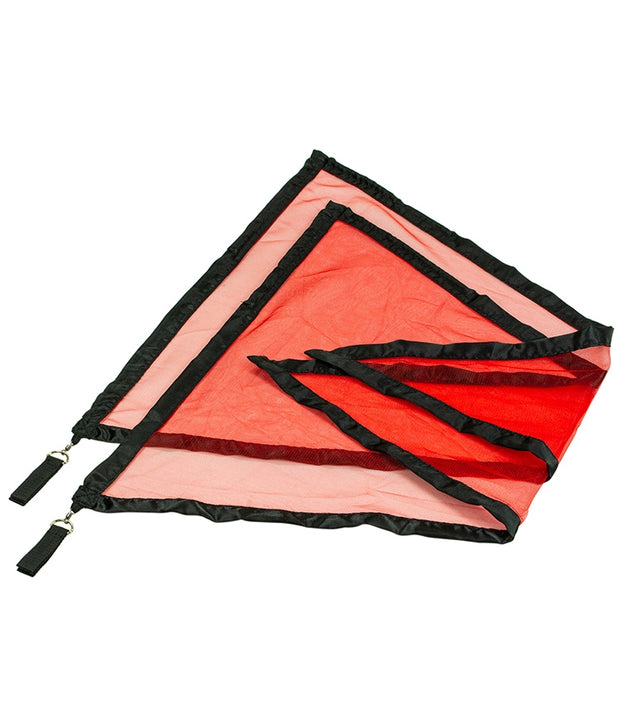 Juggle Dream Flag Poi Pair - red/black colours
