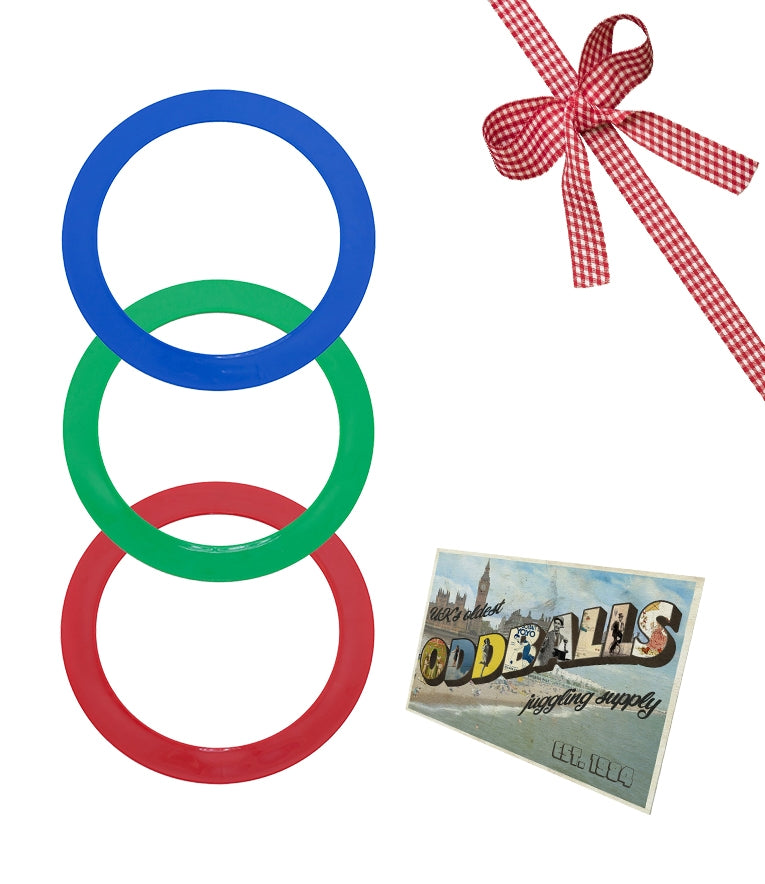 Jugling Rings Juggle Dream 3 x Standard Juggling Ring - Oddballs POSTCARD