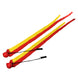Juggle Dream Tail Poi full length - red/yellow colour