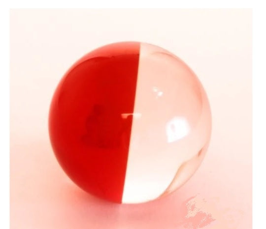 Juggle Dream Two-Tone Acrylic 80mm Contact Ball - Red / Clear