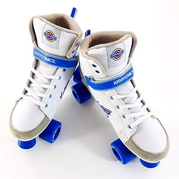 Kryptonics Roller Quad Skates - Blitz - White / Blue