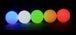 5 LED Balls glow in different colours