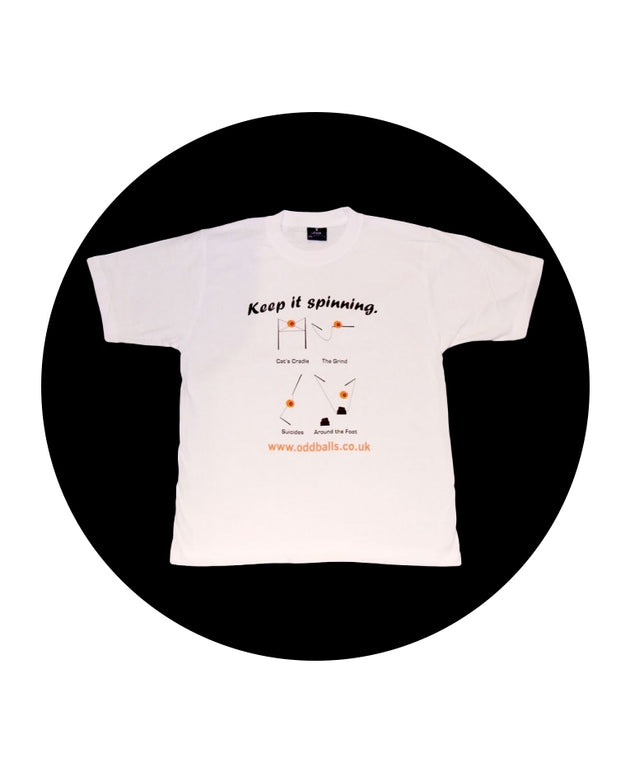 Oddballs T-Shirt - Diabolo Keep it Spinning - White