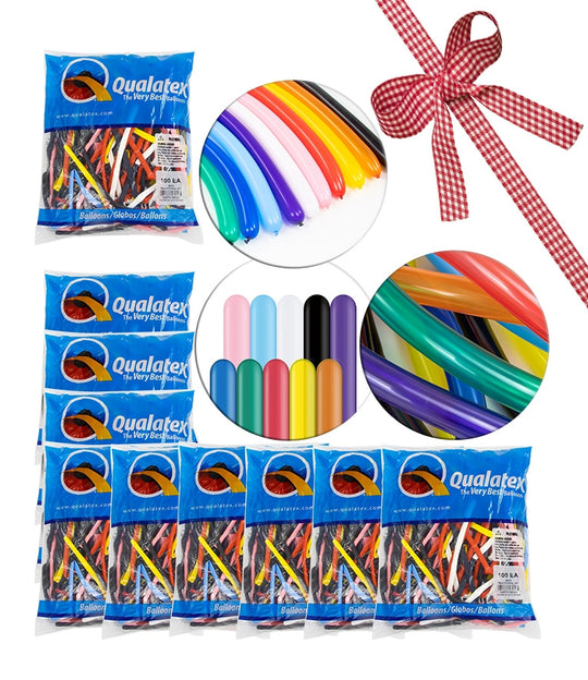 Qualatex 260Q Traditional Balloon Selection - 10 BAGS - RRP - £109.90