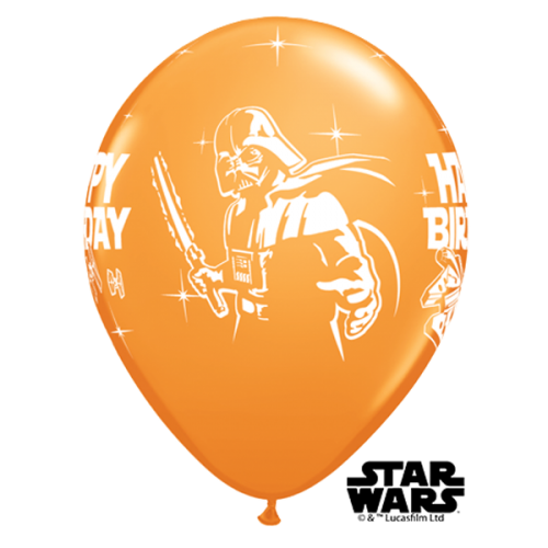 Qualatex 11" Star Wars Birthday Balloons - Various Colours - Party Bag