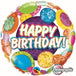 Qualatex 18" 'Big Dots & Glitz' Birthday Holographic Foil Balloon (various)