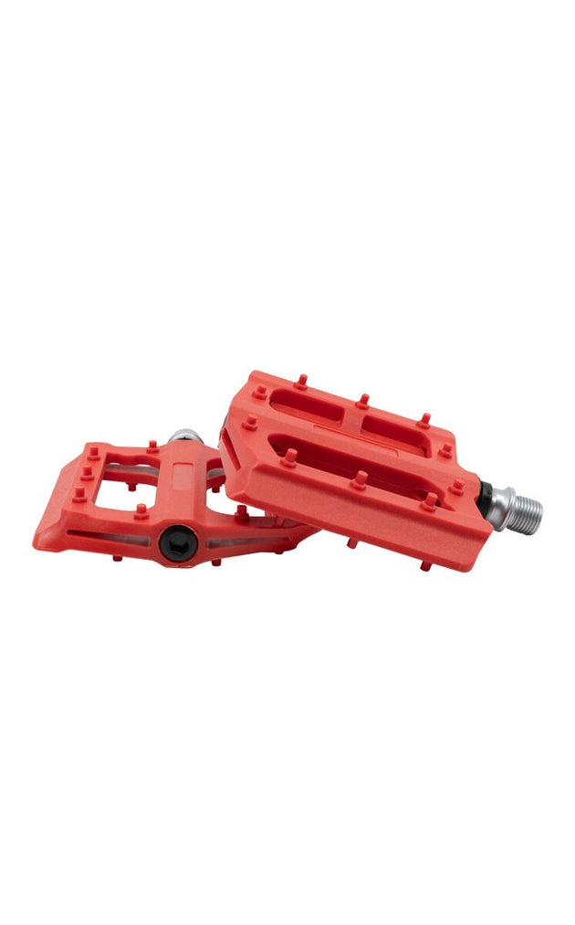 QX-series Cross Pedal Nylon with Pins red, nylon pins