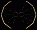 KT Black 'Wings' Rope Fire Fan Pair